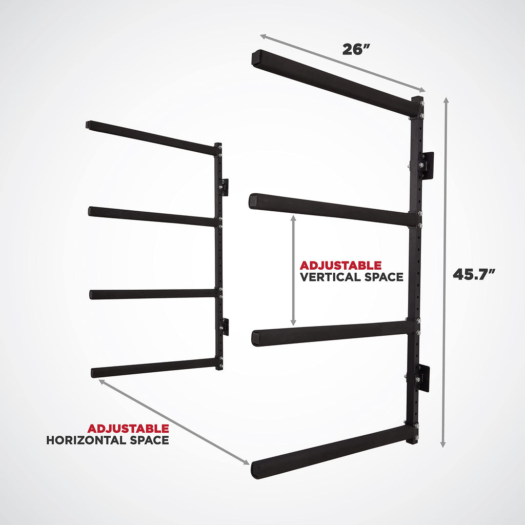 Raxgo Wall Kayak Storage Rack, Heavy Duty Wall Mounted Garage Kayak Storage Hooks For Kayaks, Sup, Canoe & Paddleboard, For Indo