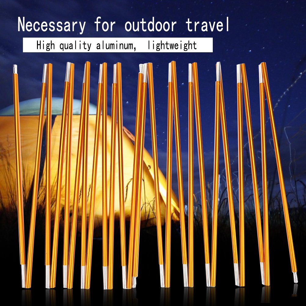 Tent Poles Replacement, Lightweight Tent Pole Repair Kit -24 Sections Aluminum Alloy Anti-Uv Windproof Waterproof Tent Poles Awn
