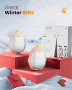 Gaiatop Magnetic Hand Warmers Rechargeable 2 Pack, 3 Settings Pocket-Sized Cute Penguin, Fast Hot Hands Reusable Portable Electr
