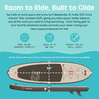 Retrospec Weekender XL Inflatable Paddle Board - Lake Essentials SUP with 400lb Capacity - Wide 11 x 35 x 8 All-Around Board fo