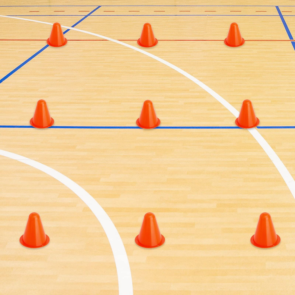 Juvale 50 Pack Mini Cones For Classroom, Small Sports Markers For Soccer, Playground (Orange, 3 In)