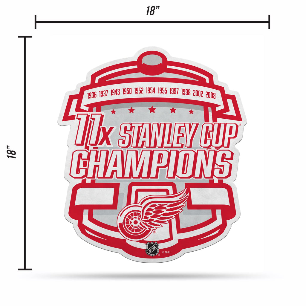 Rico Industries Nhl Hockey Detroit Red Wings Champ Shape Cut Pennant - Home And Living Room D  Cor - Soft Felt Ez To Hang