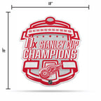 Rico Industries Nhl Hockey Detroit Red Wings Champ Shape Cut Pennant - Home And Living Room D  Cor - Soft Felt Ez To Hang