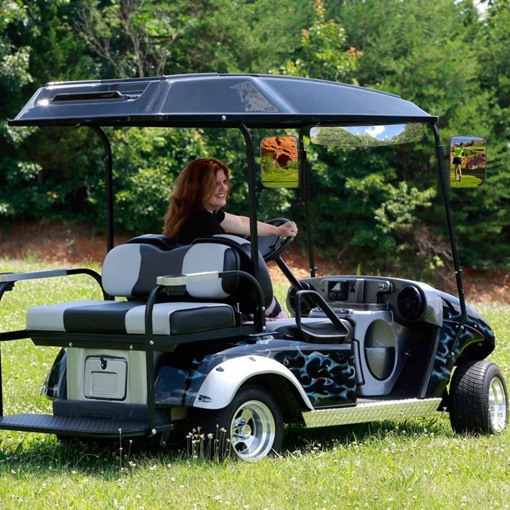 Wlood Golf Cart Side Mirror And Central Mirror (Golf Cart View Mirrors)