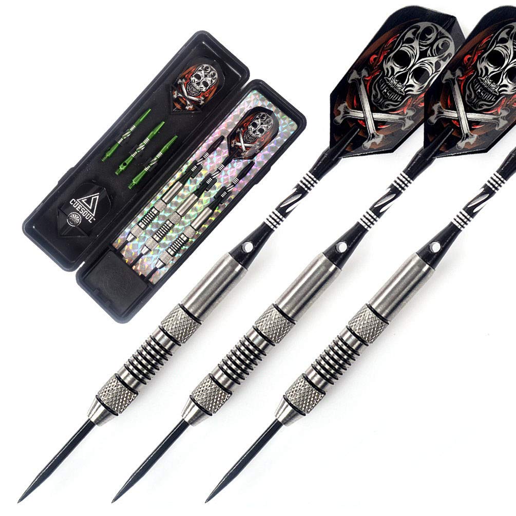 Cuesoul Tungsten Steel Tip Darts 90% Tungsten - Precise Barrels 24 Grams