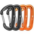 Favofit Carabiner Clips, 4 Pack, 12Kn (2697 Lbs) Heavy Duty Caribeaners For Camping, Hiking, Outdoor And Gym Etc, Small Carabine