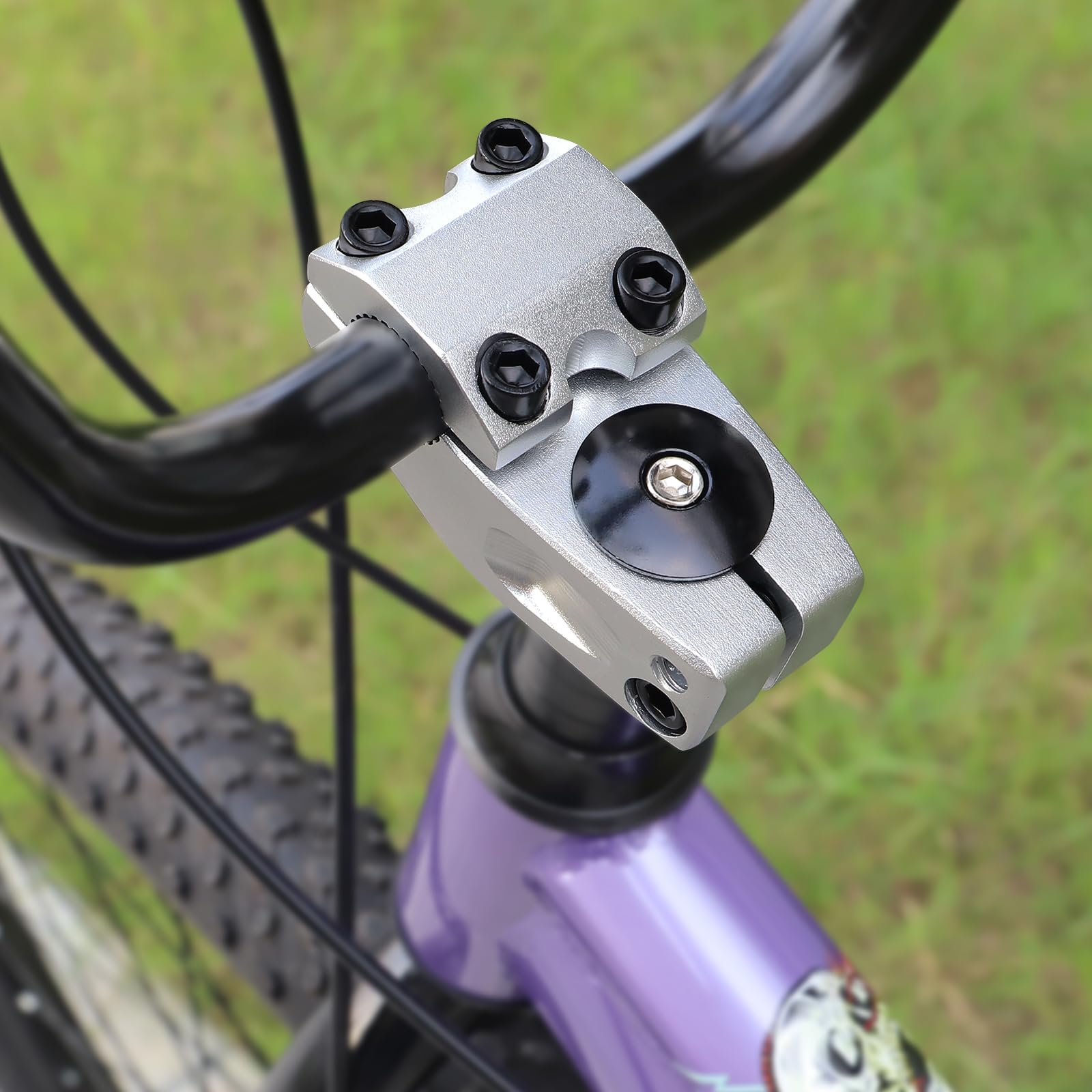 Makelen Bike Stem For Bmx Bike Aluminum Alloy Fixed Gear Bicycle Stem Matte Silver