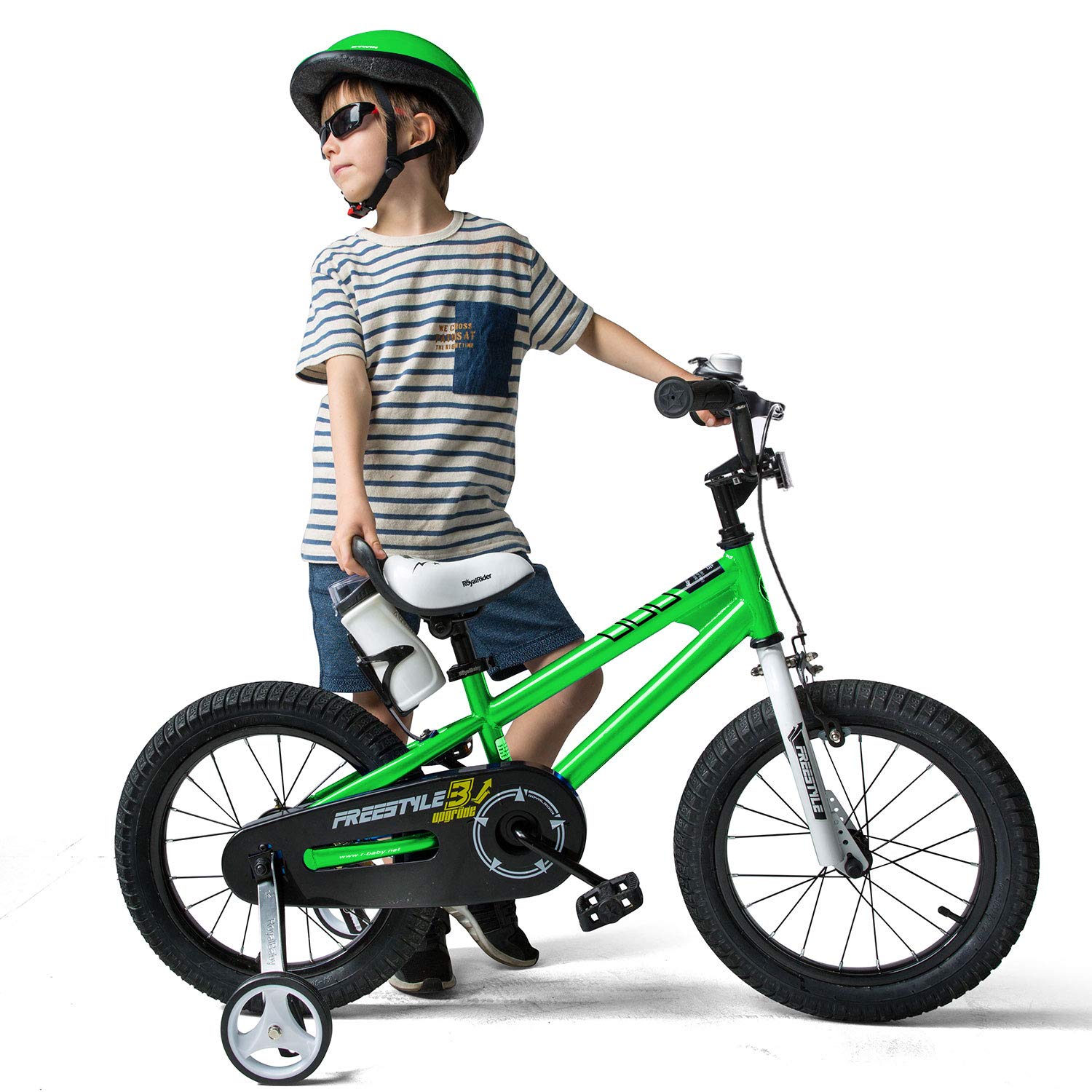 Royalbaby Freestyle Toddlers Kids Bike 12 Inch Childrens Learning Bicycle With Training Wheels Boys Girls Beginners Ages 3-4 Yea