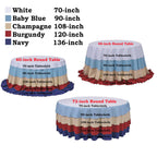 Tableclothsfactory 90 Inch Navy Blue Round Tablecloth - Linens Polyester Table Cloth, Stain And Wrinkle Resistant Washable Table