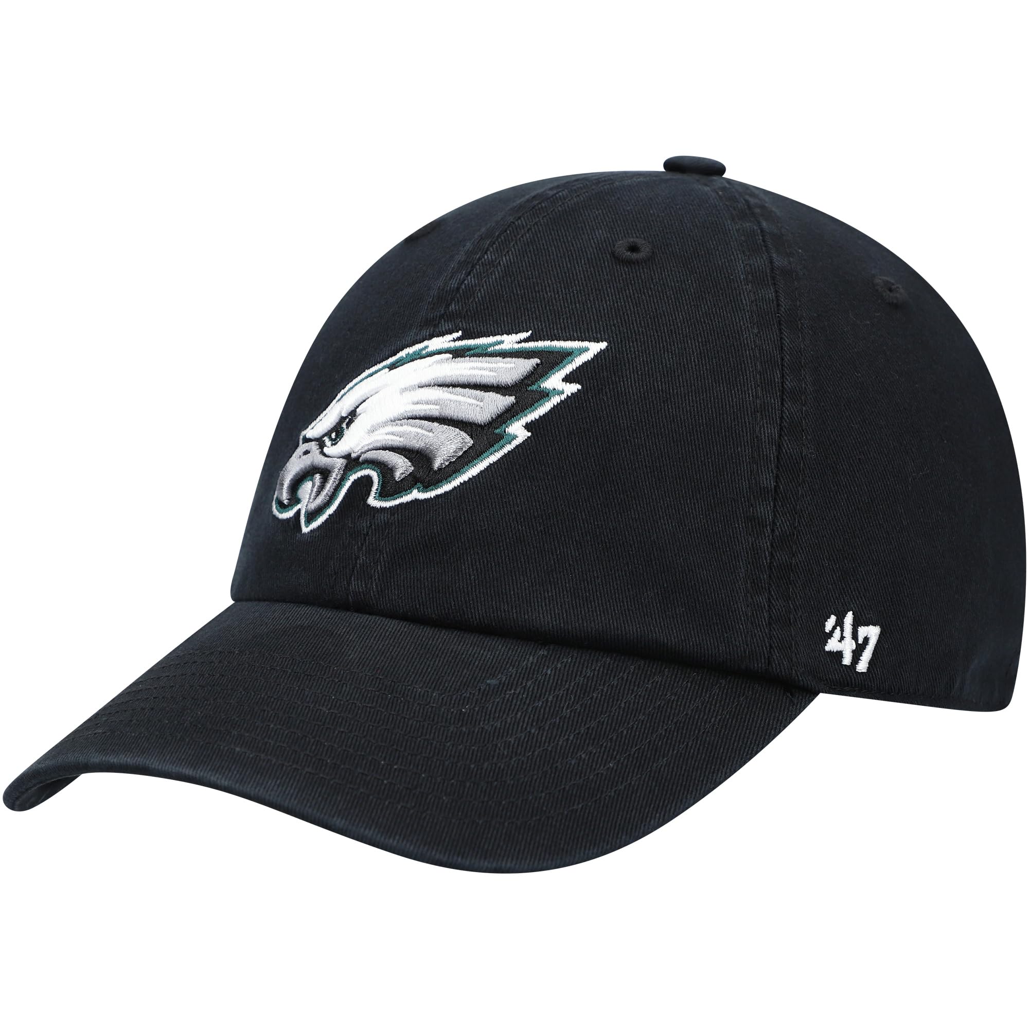 47 Men'S Black Philadelphia Eagles Secondary Clean Up Adjustable Hat
