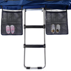 Gardenature Trampoline Ladder 2 Steps Wide Step Climbing Ladder Silver Trampoline Replacement Accessories Parts For Kids Childre