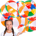 Chochkees 48 Pack 6 Inch Beach Balls - Inflatable Mini Rainbow Beach Balls Perfect ffor Swimming Pool Party and Summer Fun Toy