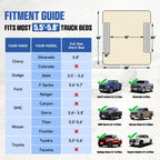 Uncle Elk Truck Bed Mattress 5.5-5.8Ft: Inflatable Air Mattress For Camping Short Truck Bed 2 Person, Air Pump 2 Pillows, Carry