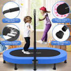 Ancheer Foldable Trampoline, Mini Rebounder Trampoline With Adjustable Handle, Exercise Trampoline For Indoor/Garden/Workout Car