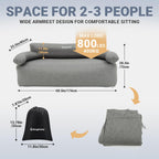 Kingcamp Double Inflatable Couch For Camping, Portable Foldable Eco-Friendly Reach-Certified Pvc Liner Air Lounger 2-Person Blow