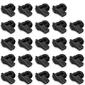 Hipat 24 Pack Black Whistle With Lanyard, Durable Thickened Plastic Whistle, Loud Crisp Sound Whistles Bluk For Coach, Referee, 