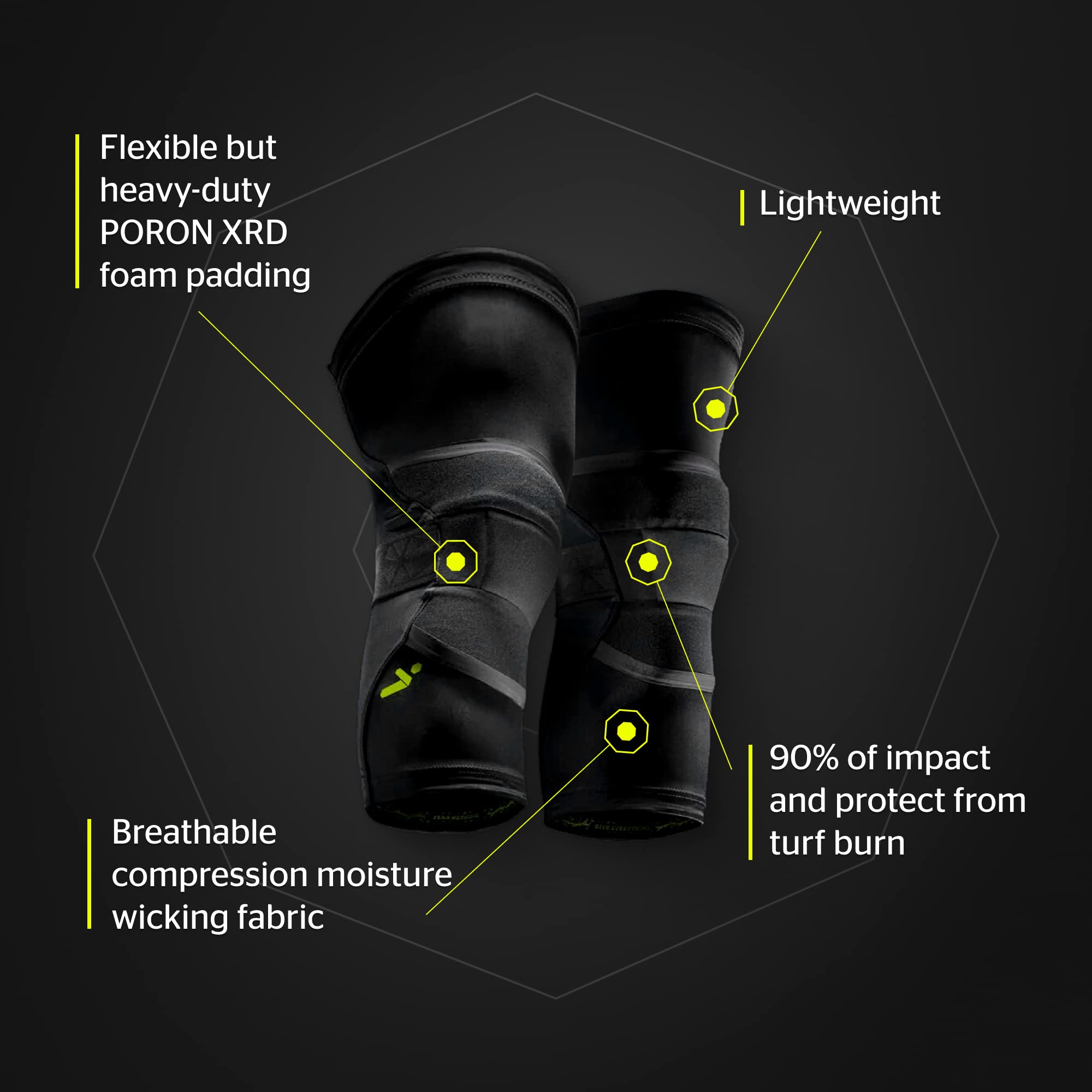 Storelli Bodyshield Knee Guards, High-Impact Protection, Sweat-Wicking, Uv-Resistant Athletic Knee Protection Pads For Soccer &