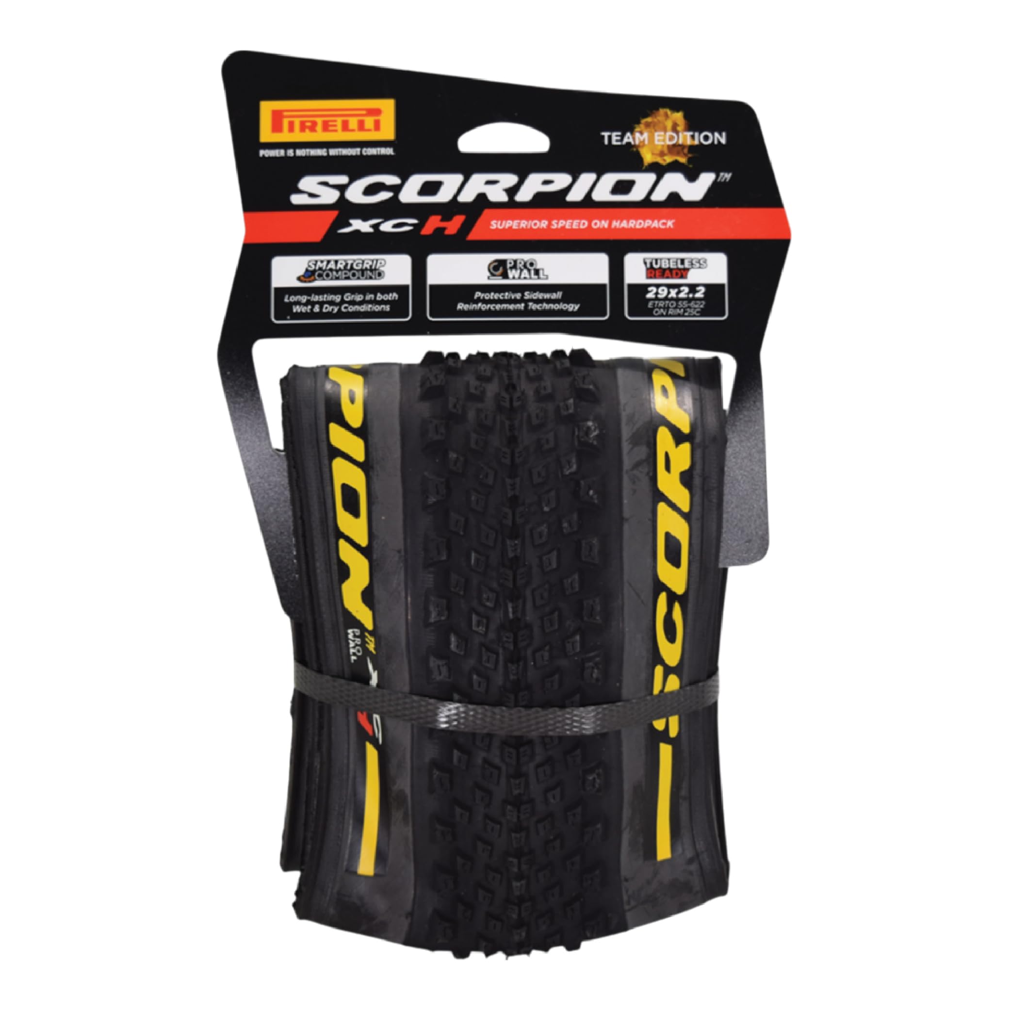 Pirelli Scorpion XC H Yellow Label Bicycle Tire (29    x 2.2) Optimal Speed and Grip for Hardpacked Courses, Durable Performance