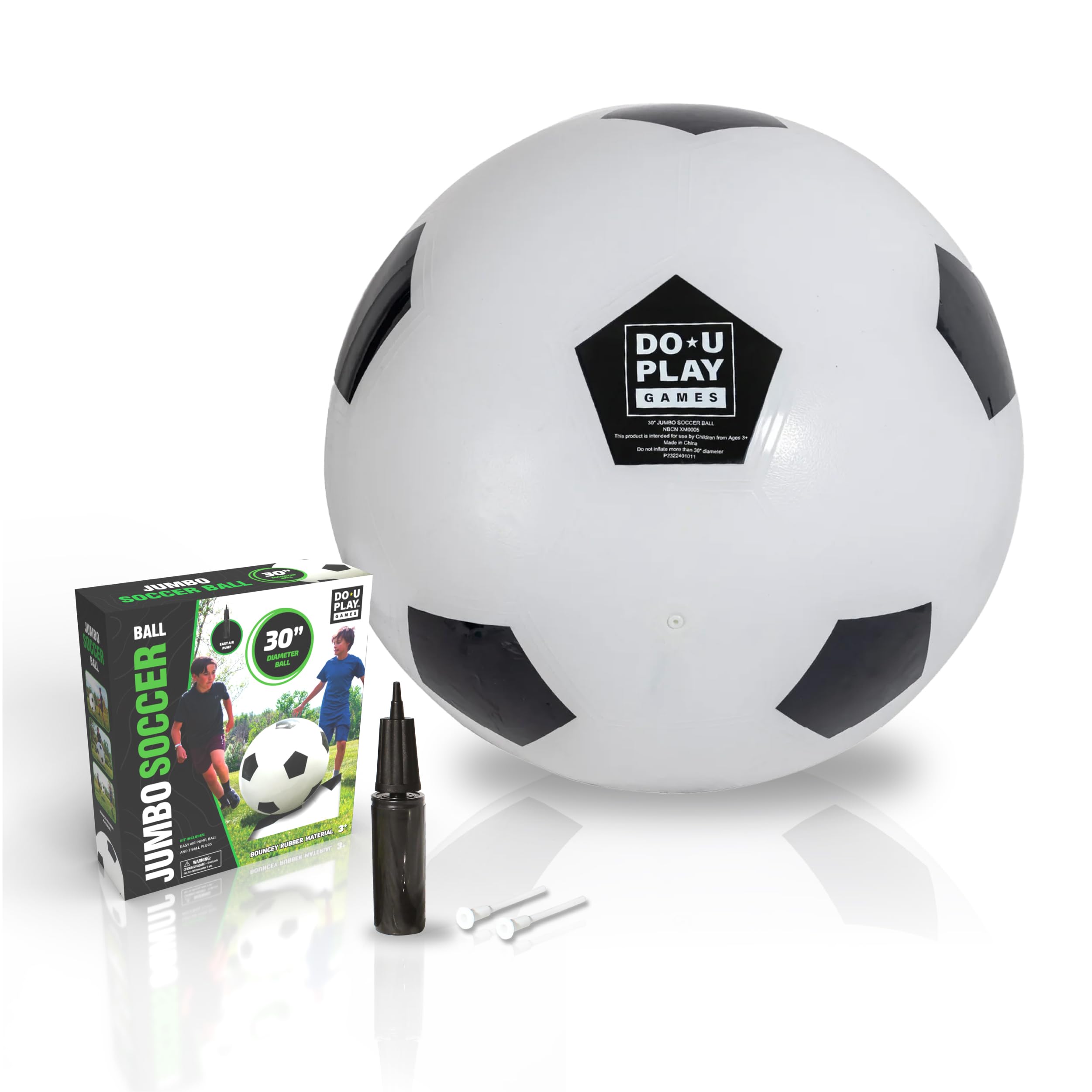 Hape Do-U-Play Games Jumbo Soccer Ball, 30    Diameter, Superior Rubber Durable Heavy-Duty Material