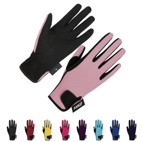 Amoy Kids Horse Riding Gloves Children Equestrian Horseback Gloves Boys & Girls Youth Outdoor Mitts Perfect for Biking Cycling G