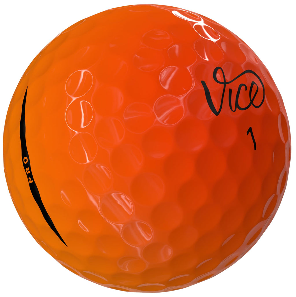 Vice Pro Golf Balls (2025 Model) (Red/Orange Shade)