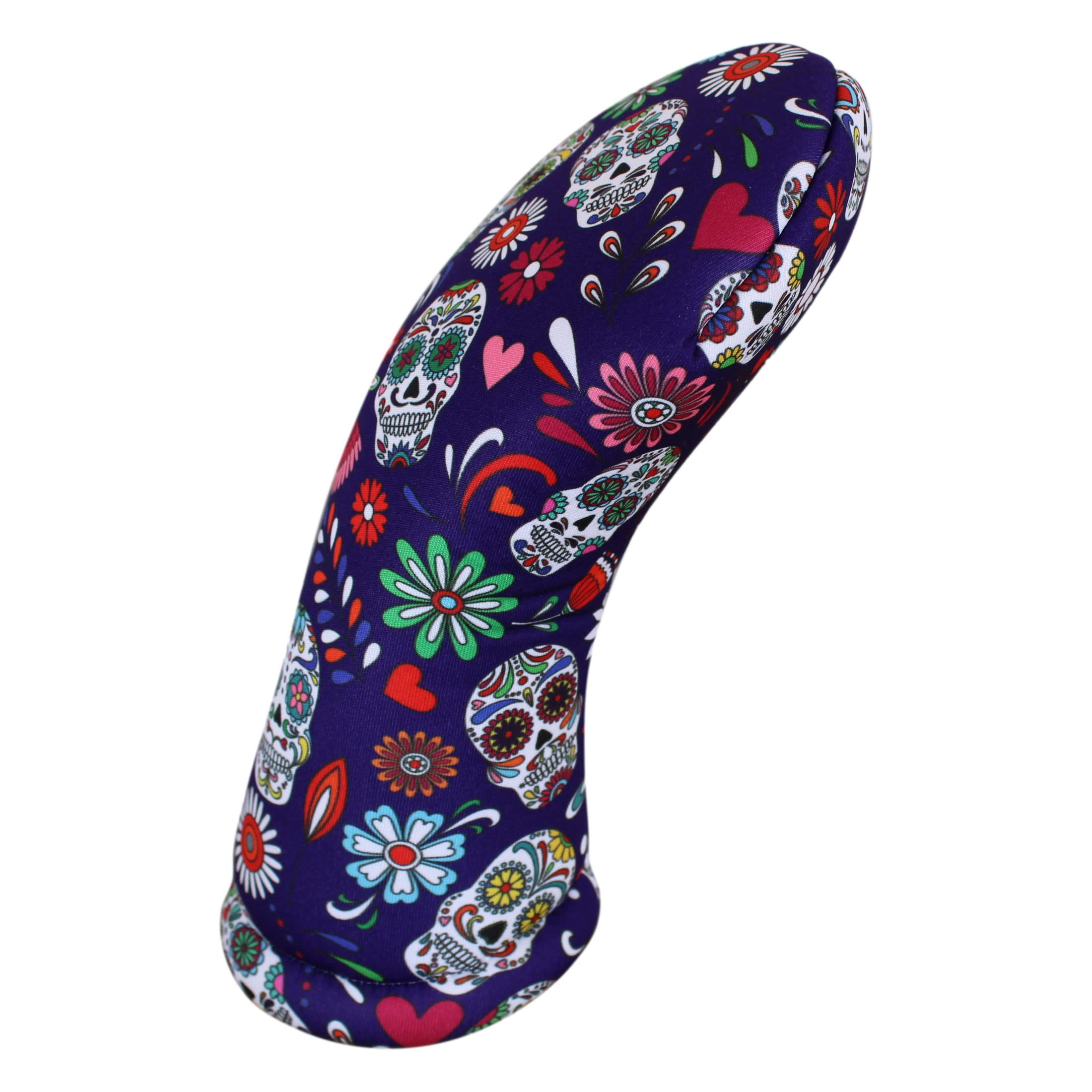Beejo? Golf Club Headcovers & Microfiber Towel  Sugar Skull (Driver, Purple)