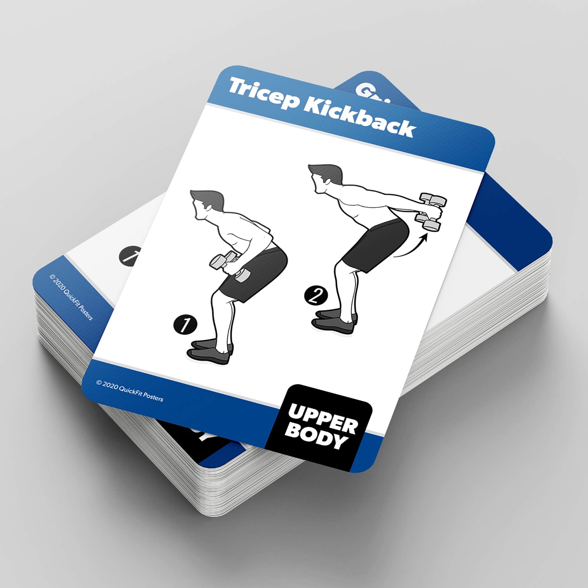 Dumbbell Exercise Cards - Fitness Playing Cards With Over 50 Dumbbell Workouts - 2.5 X 3.5 (Standard Playing Card Size)
