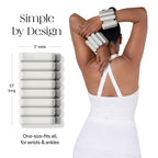 Bala Bangles Wrist & Ankle Weights for Women & Men (Bone) - 2 Pound Adjustable Silicone Weighted Bracelet Set for Gym, Yoga, Pil