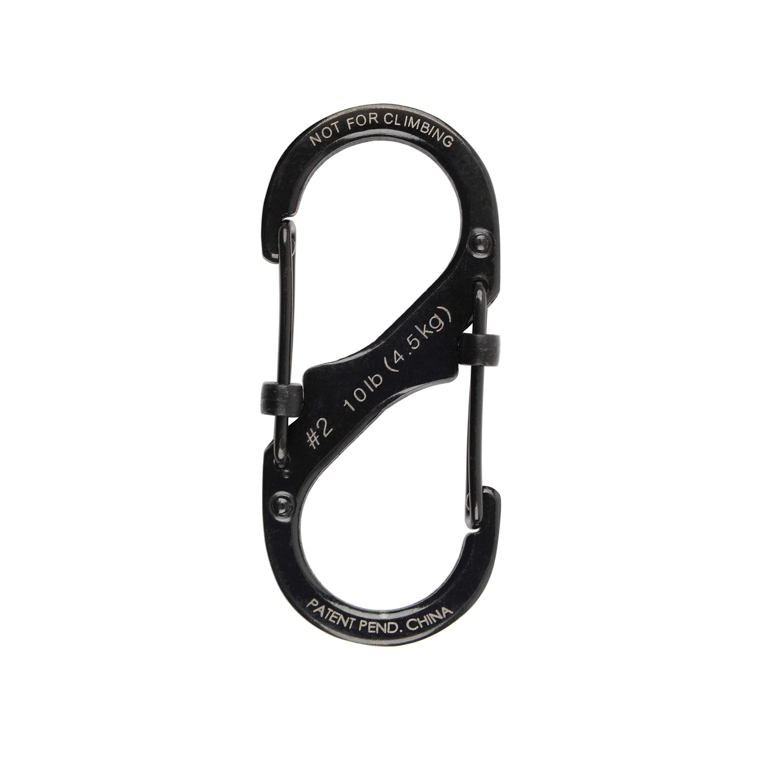 Nite Ize Lsb2-01-R3 S-Biner Slidelock Dual Locking Carabiner, Size #2, Stainless