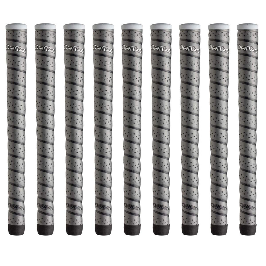 Winn Dri-Tac Wrap Oversize (+1/8'') Dark Gray Golf Grips - 9 Piece Bundle