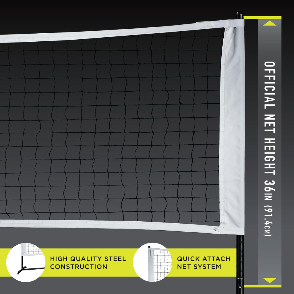 Franklin Sports Pickleball Net Set With Paddles + Balls - Outdoor Portable Pickleball Court Net - (2) Pickleball Paddles + (2) P