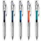 Pentel Energel Ink Ballpoint Pen, 002 Inches (05 Mm), 5 Colors