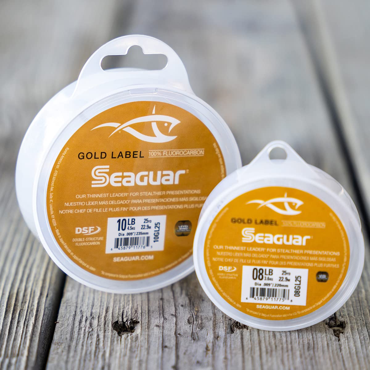 Seaguar Gold Label 100% Fluorocarbon Fishing Line Leader, 40Lb Break Strength, 50Yds, Clear - 40Gl50