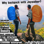 Joy Walker Backpack Rain Cover Waterproof Breathable Suitable For Hiking/Camping/Traveling (Black, Middle (For 30-40L Backpack))