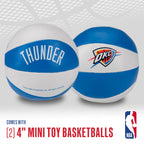 Franklin Sports Nba Oklahoma City Thunder Toy Basketballs - 2 Pack Of Kids Soft Mini Basketballs For Over The Door + Indoor Hoop