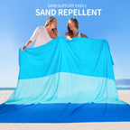 Hihoho Beach Blanket, Sandproof Beach Mat, Waterproof Quick Drying Lightweight Outdoor Picnic Mat 120 ''X108 '' For 2-8 Adults W