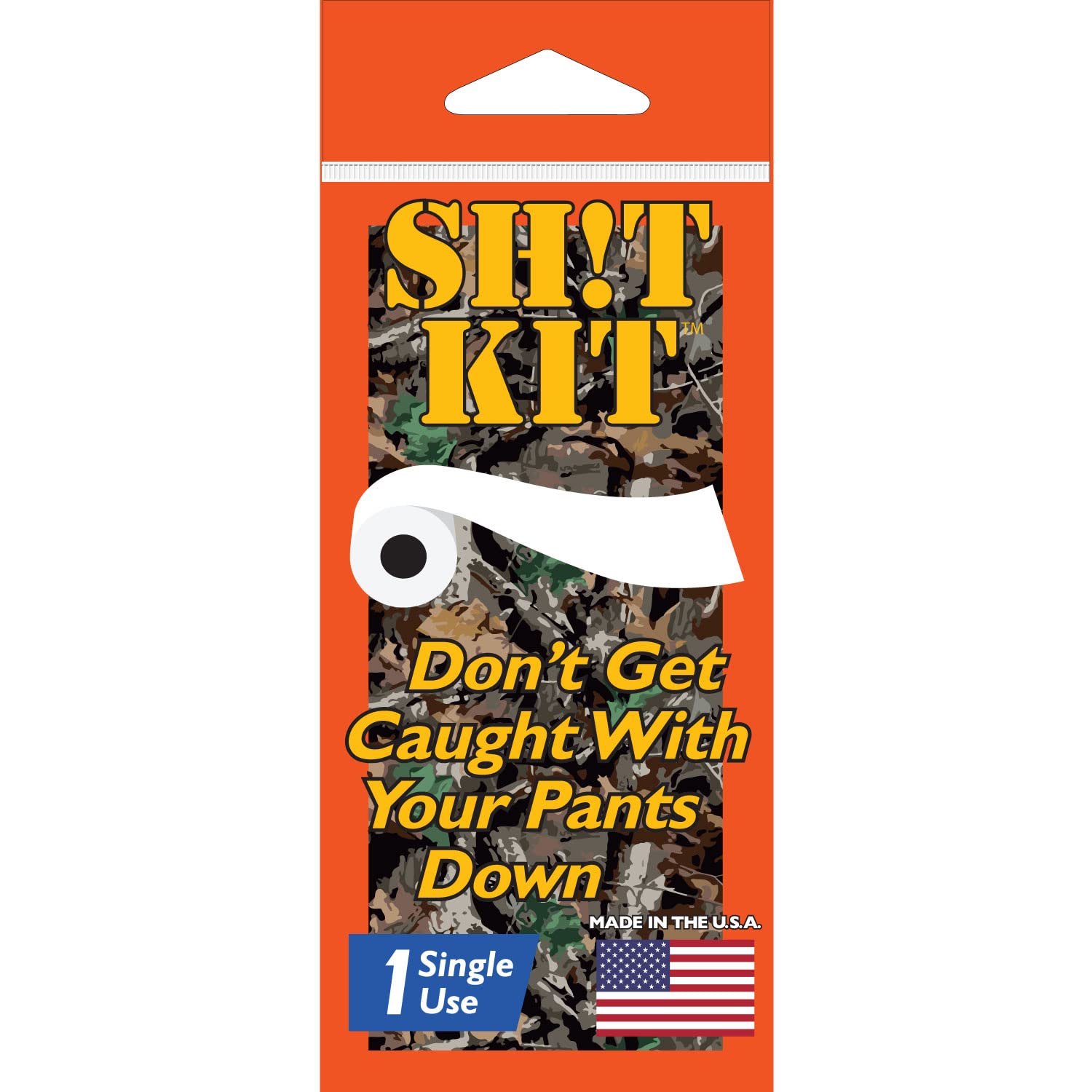 Sh!t Kit Single Use Portable Travel Bathroom Pack with 2 ply Toilet Paper (4ft), Disposal Bag, Wet Wipes & Hand Sanitizer for Hu