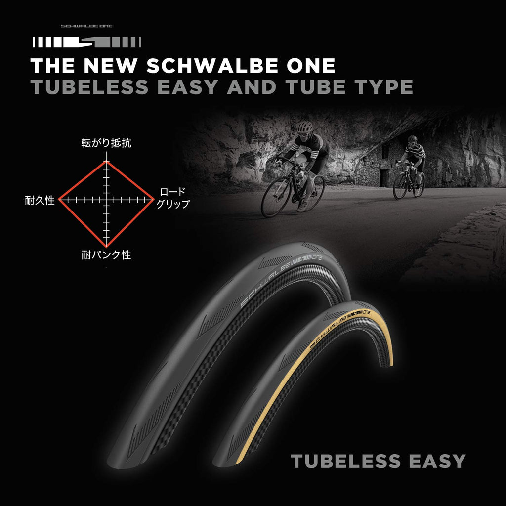 Schwalbe - One Race And Road Tubeless Folding Bike Tire  700 X 25  Performance Line, Addix Race  Black