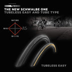 Schwalbe - One Race And Road Tubeless Folding Bike Tire  700 X 25  Performance Line, Addix Race  Black