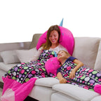 Happy Nappers: Pillow & Sleepy Sack: Lg - Neil The Pink Narwhal