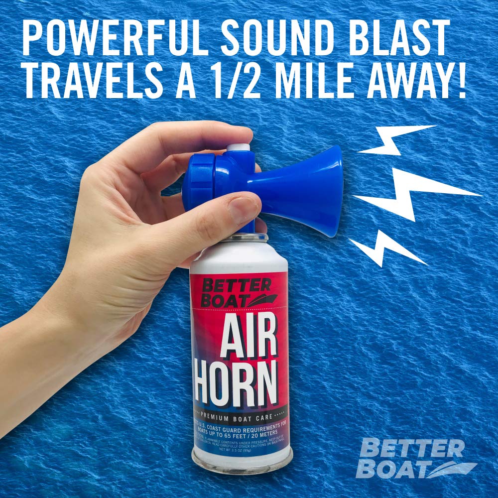 Air Horn Can For Boating & Safety Very Loud Canned Boat Accessories  Hand Held Fog Marine Air Horn For Boat Can Blow Horn Or Min