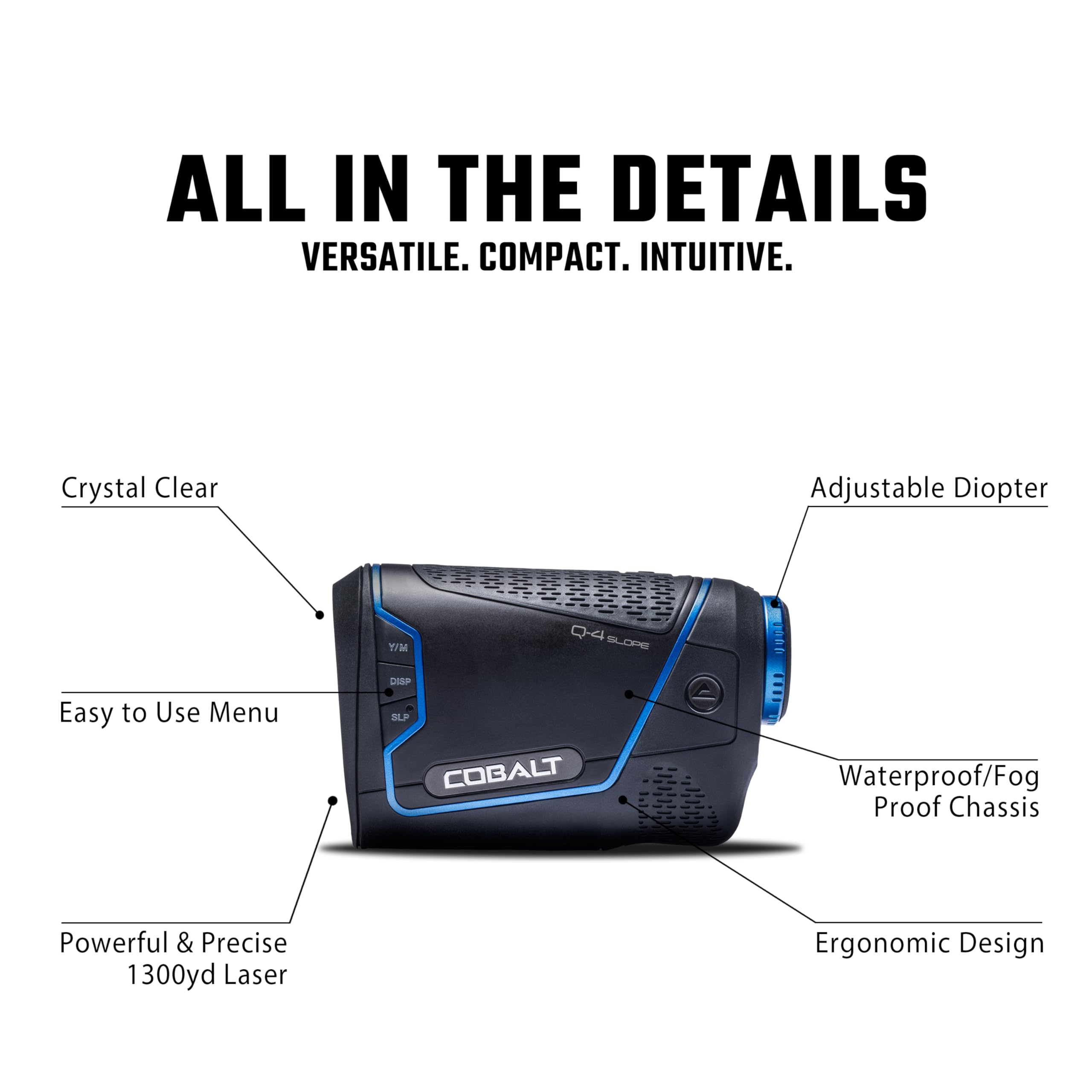 Cobalt Q-4 Slope Golf Rangefinder Blue/Black