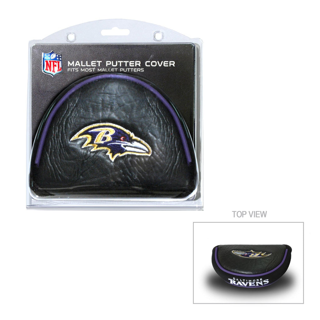Team Golf Nfl Baltimore Ravens Golf Mallet Putter Cover Golf Club Mallet Putter Headcover, Fits Most Mallet Putters, Scotty Came