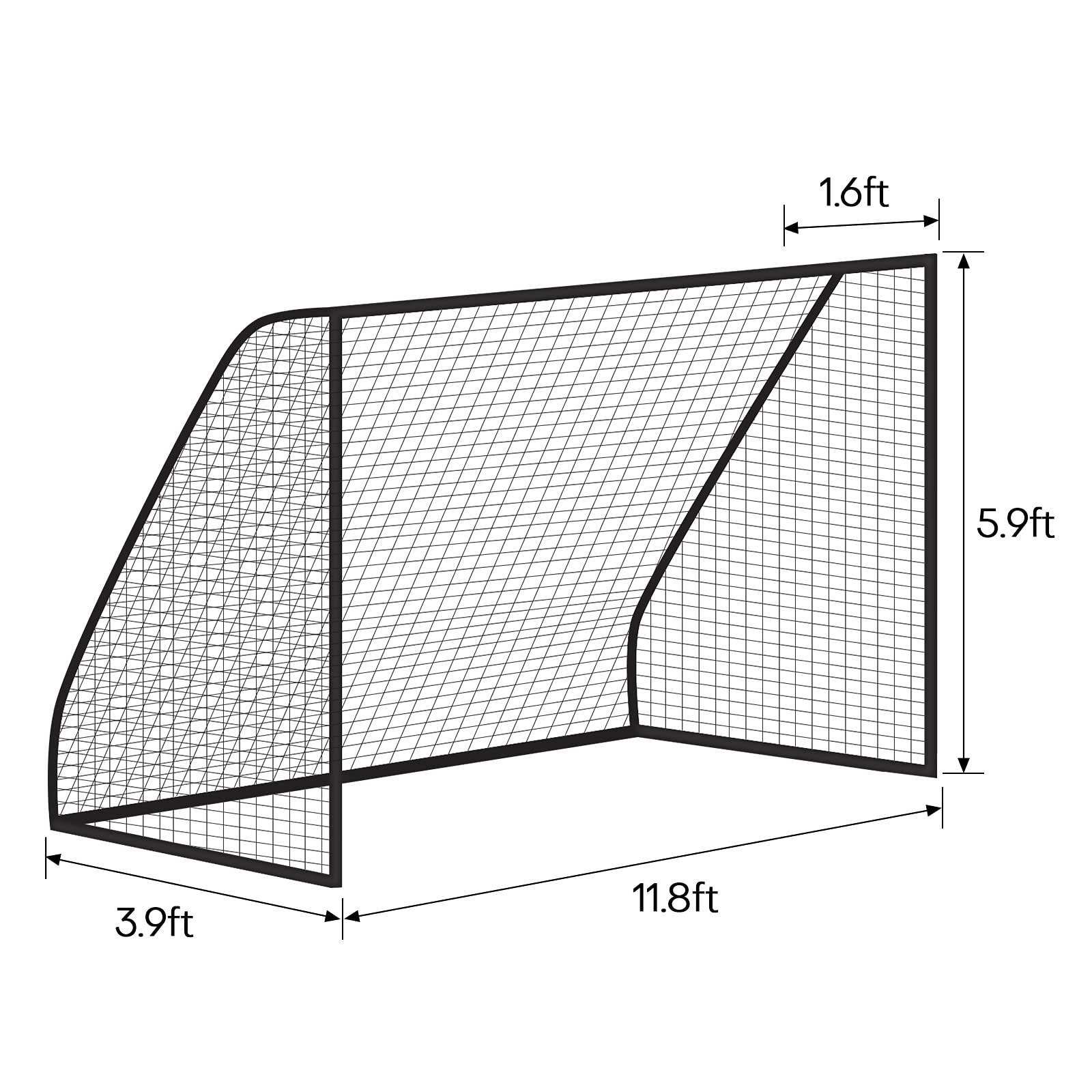 Soccer Goal Net Football Polyethylene Training Nets Full Size Post Not Included(12 X 6Ft)
