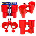 Robocup, (Red), Best Cup Holder For Drinks, Fishing Rod/Pole, Boat, Beach Chair, Golf Cart, Wheelchair, Walker, Drum Sticks, Mic