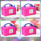Hflyjpyw Electric Air Balloon Pump, Portable Dual Nozzle Electric Balloon Inflator/Blower For Party Decoration,Used To Quickly F