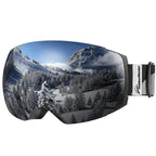 OutdoorMaster Ski Goggles PRO - Frameless, Interchangeable Lens 100% UV400 Protection Snow Goggles for Men & Women (Grey Frame V