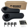 Huskey Parts Company Black Golf Cart Rear Seat Arm Rests W/Cup Holders- No Drilling Required!!
