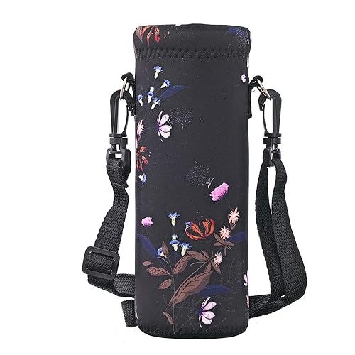 Aupet Water Bottle Bag Carrier,24Oz32Oz Insulated Neoprene Bottle Sling Holder Case Pouch Cover For 1000Ml750Ml Bottles With Sho