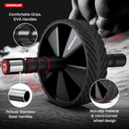 Vinsguir Ab Roller Wheel - Ab Workout Equipment For Abdominal & Core Strength Training, Home Gym Fitness Equipment With Knee Pad